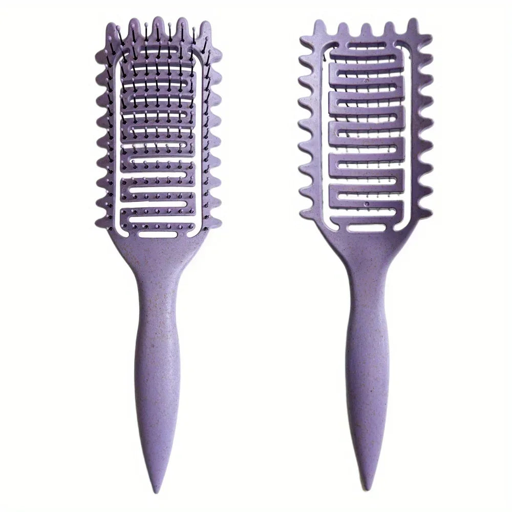 3 en 1 Curl Define Styling Brush Hollow Out Detangling Hair Brush Tangled Hair Comb Shaping Define Curls Barber Styling Tools