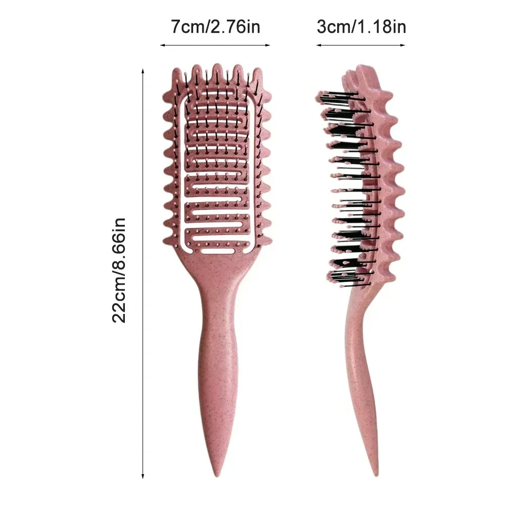 3 en 1 Curl Define Styling Brush Hollow Out Detangling Hair Brush Tangled Hair Comb Shaping Define Curls Barber Styling Tools