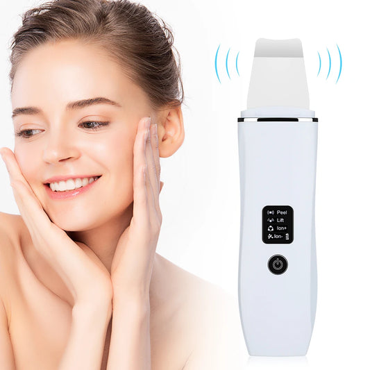 Épurateur de peau à ultrasons Peeling Dissolvant de points noirs Nettoyage en profondeur du visage Nettoyant des pores d'acné à ultrasons